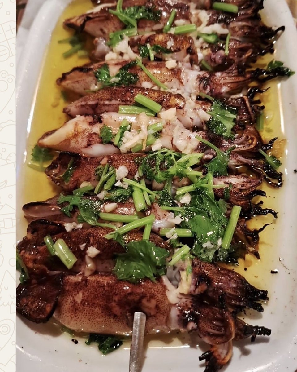 Grilled Baby Squid with Coriander